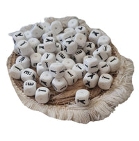 Perle Lettre Alphabet silicone avec accent tréma - 12 x 12 mm