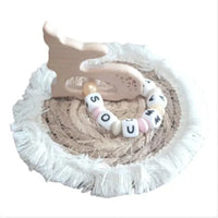 anneau de dentition bois et silicone personnalise