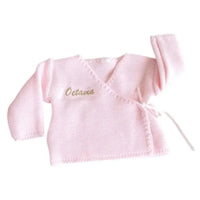 Brassière en laine pour bébé personnalisé avec le prénom de bébé