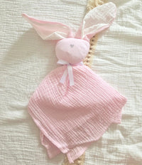 doudou lapin sans visage sans yeux personnalisé couleur rose