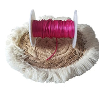 fil cordon satin nylon fushia pour attache tétine