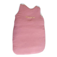 gigoteuse pour bébé couleur framboise de 0 à 6 mois en gaz de coton