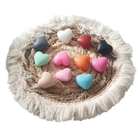 Perle coeur en silicone pour attache tétine