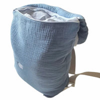 Sac à dos maternelle Personnalisé bleu en gaz de coton