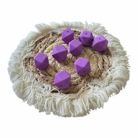Perle Silicone Hexagonale Violette 17mm | DIY Attache Tétine & Création Bijoux Bébé