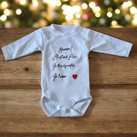 Body Bébé Personnalisé Blanc Ouverture Devant