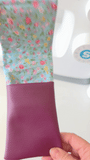 Pochette Infirmiere aide soignant tuquoise floral prune