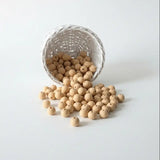 Perle ronde silicone 12mm cafe lait