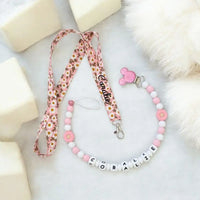 Attache Stylo Infirmière Perles 🎀 & Lanyard Tissu 🩺 | Personnalisé ✨