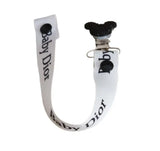 attache tétine noir baby dior