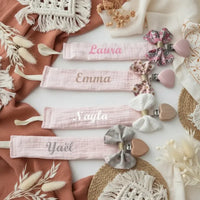 attache tétine en tissu personnalisé