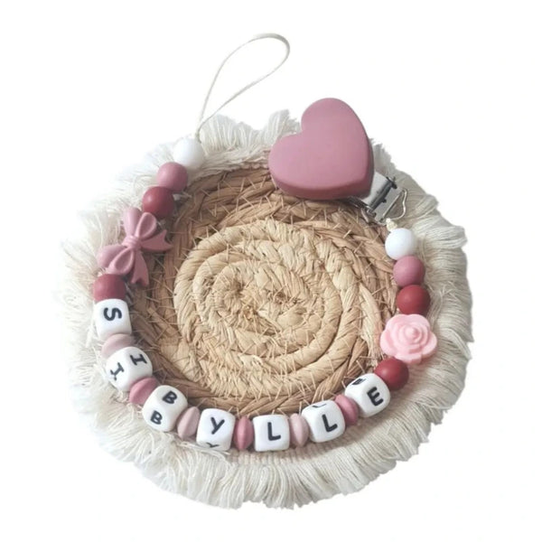 attache tétine pour bébé en silicone avec adaptateur mam