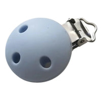 Clips pince silicone bleu clair