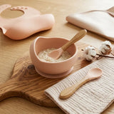 Set table enfant Rose nude Silicone 8 pièces