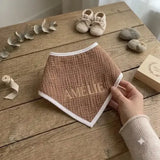 Bavoir bandana bébé personnalisé en gaze de coton