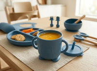 Set table pour enfant  Bleu petro - 8 pièces