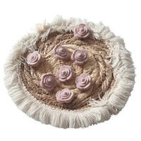 Perle silicone fleur rose 20 mm