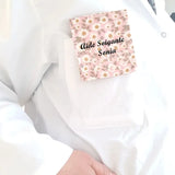 Pochette Infirmière Personnalisée rose marron