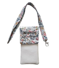 Pochette infirmière Personnalisée  Liberty bleu