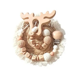 Coffret cadeau naissance mixte personnalisé : protège carnet et attache