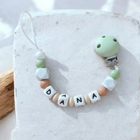 Attache Tétine Silicone Personnalisée Sauge & Sablé - Click & Collect 93200