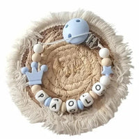 attache tétine silicone alimentaire pour bébé personnalisé