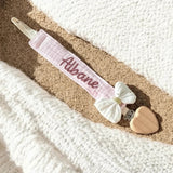 attache tétine en tissu personnalisé 