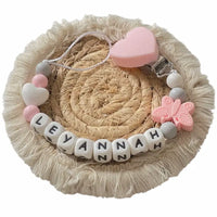 attache tétine en silicone personnalisee