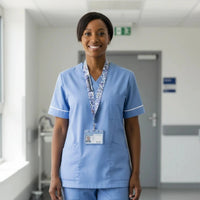 badge tour de cou porter sur une infirmière