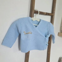 Brassière bébé Laine bleu maternité 0 à 3 mois lot de 2 - livraison rapide