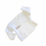 présentation d'une brassière blanche personnalisé 