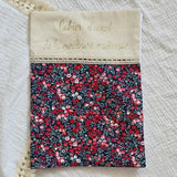 idée cadeau maitresse cahier d'appel rouge en liberty