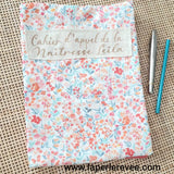Protège cahier d'appel maitresse- Registre