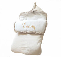 Nid d'Ange Personnalisé en Gaze de Coton - Coloris Sable (0 à 6 mois)