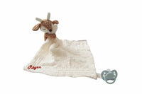 Attache doudou tetine Cerf en gaze de coton