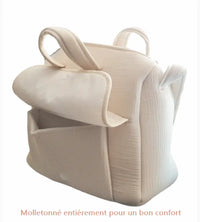 Sac à Langer en Double Gaze de Coton – Modèle Sablé (Beige Neutre)