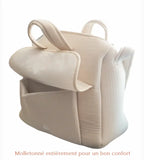 Sac à Langer en Double Gaze de Coton – Modèle Sablé (Beige Neutre)