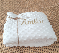 Couverture Plaid bébé personnalisé en minky / Polaire