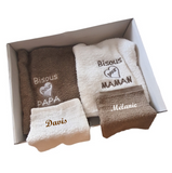 Coffret serviette personnalisé duo de serviette adulte