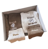 Coffret serviette personnalisé duo de serviette adulte