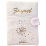 Protège Carnet de Santé Rose Pâle – Motif Arbre à Cœur Rose Gold Pailleté