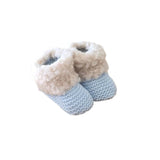 chausson bébé en laine bleu ciel 