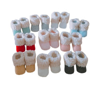 chausson bebe laine 10 couleurs différentes avec moumoutte 