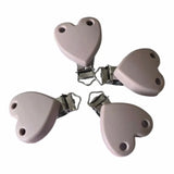 clip pince accroche tétine silicone coeur marron rosé nude fournisseur attache tétine