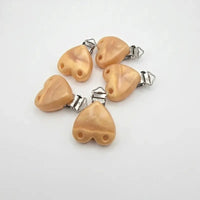 clip pince coeur silicone or nacré fournisseur attaches tetine 