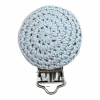 clip pince crochet laine gris clair pour confection attache tétine 