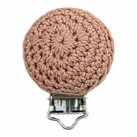 clip pince crochet laine noisette pour confection attache tétine 