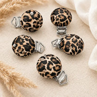 clip pince rond leopard tigresse 30 mm