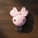 Clip pince Silicone Minnie 55mm avec Aération - rose clair