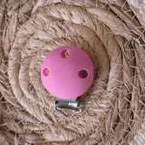clips en silicone rose pour attache tetine